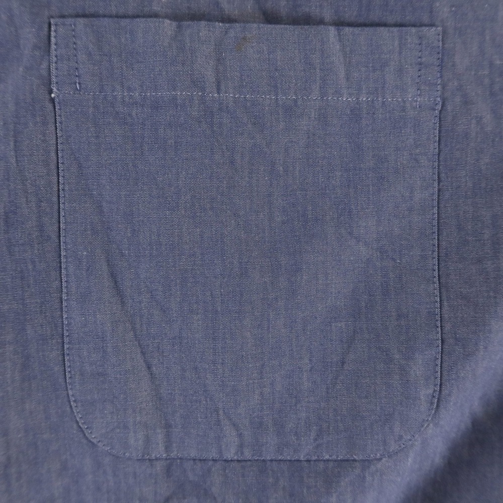 Jos A Bank Shirt Mens M Blue 100% Cotton Button Up Oxford OCBD - Picture 3 of 8
